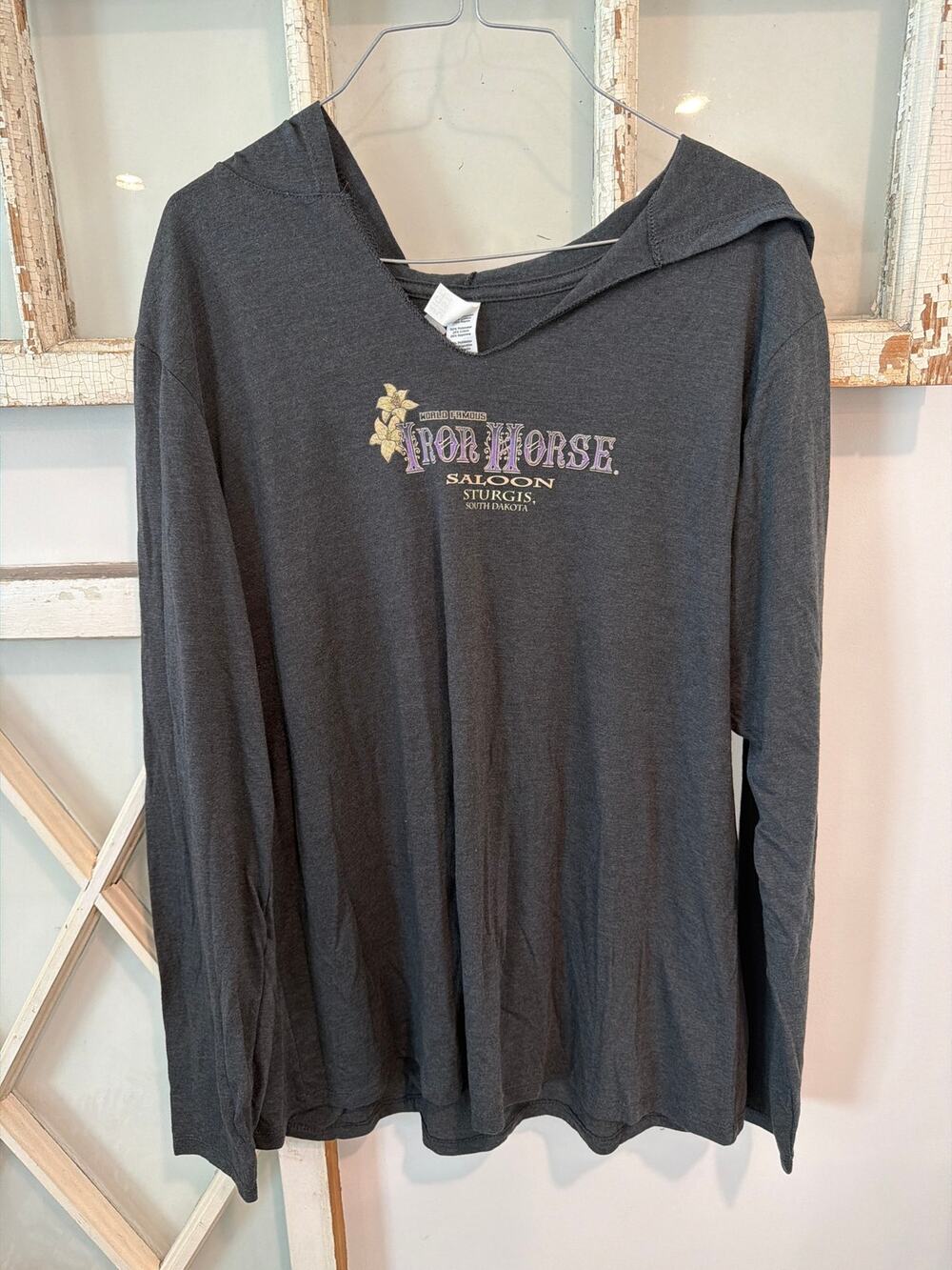 NWOT Sturgis SD Iron Horse Saloon lightweight hoodie top XXL